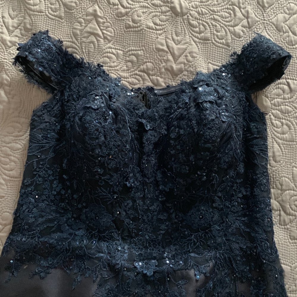 Mother of the Bride off the shoulder A line dress with skirt